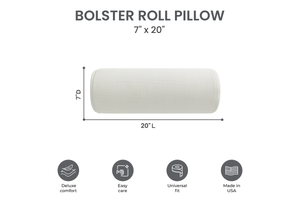 Willow Creek Designs 7" x 20" Outdoor Bolster Roll Pillow