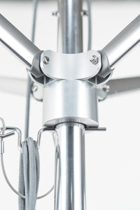Frankford 864CAM 11' Greenwich Pulley Lift Aluminum Market Umbrella