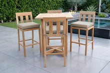 5 pc Chatsworth Teak Bar with 36" Square Bar Table. Sunbrella Cushion.