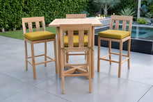 5 pc Chatsworth Teak Bar with 36" Square Bar Table. Sunbrella Cushion.
