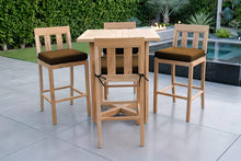 5 pc Chatsworth Teak Bar with 36" Square Bar Table. Sunbrella Cushion.