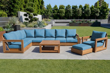 11 pc Chatsworth Teak Sectional with Coffee Table. Sunbrella Cushion