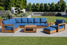 11 pc Chatsworth Teak Sectional with Coffee Table. Sunbrella Cushion