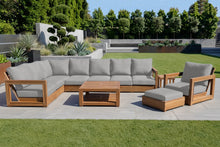 11 pc Chatsworth Teak Sectional with Coffee Table. Sunbrella Cushion