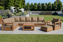 11 pc Chatsworth Teak Sectional with Coffee Table. Sunbrella Cushion