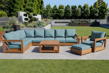 11 pc Chatsworth Teak Sectional with Coffee Table. Sunbrella Cushion