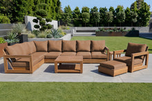 11 pc Chatsworth Teak Sectional with Coffee Table. Sunbrella Cushion