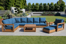 11 pc Chatsworth Teak Sectional with Coffee Table. Sunbrella Cushion