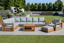 11 pc Chatsworth Teak Sectional with Coffee Table. Sunbrella Cushion