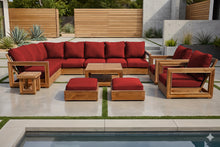 13 pc Chatsworth Teak Outdoor Sectional Seating Set with Coffee Table. Sunbrella Cushion