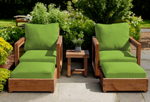 5 pc Chatsworth Teak Club Chair Chat Group. Sunbrella Cushion.