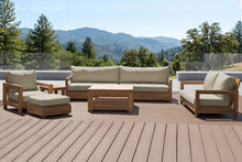 6 pc Chatsworth Teak Deluxe Sofa Deep Seating Set with 36" Coffee Table. Sunbrella Cushion