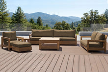 6 pc Chatsworth Teak Deluxe Sofa Deep Seating Set with 36" Coffee Table. Sunbrella Cushion