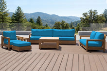 6 pc Chatsworth Teak Deluxe Sofa Deep Seating Set with 36" Coffee Table. Sunbrella Cushion