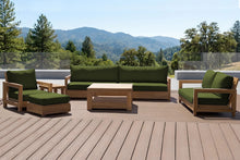 6 pc Chatsworth Teak Deluxe Sofa Deep Seating Set with 36" Coffee Table. Sunbrella Cushion