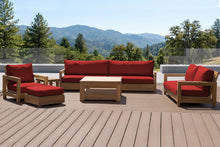 6 pc Chatsworth Teak Deluxe Sofa Deep Seating Set with 36" Coffee Table. Sunbrella Cushion