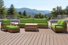 6 pc Chatsworth Teak Deluxe Sofa Deep Seating Set with 36" Coffee Table. Sunbrella Cushion