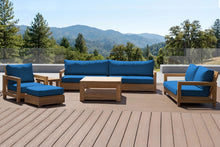6 pc Chatsworth Teak Deluxe Sofa Deep Seating Set with 36" Coffee Table. Sunbrella Cushion