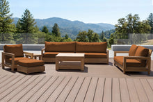 6 pc Chatsworth Teak Deluxe Sofa Deep Seating Set with 36" Coffee Table. Sunbrella Cushion
