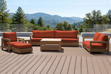 6 pc Chatsworth Teak Deluxe Sofa Deep Seating Set with 36" Coffee Table. Sunbrella Cushion