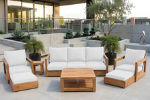 7 pc Chatsworth Sofa Teak Deep Seating with Coffee Table. Sunbrella Cushion