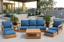 7 pc Chatsworth Sofa Teak Deep Seating with Coffee Table. Sunbrella Cushion