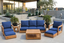 7 pc Chatsworth Sofa Teak Deep Seating with Coffee Table. Sunbrella Cushion