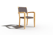 Curated Maison Clairene 5-Piece Square Teak Outdoor Dining Set with Stacking Armchairs