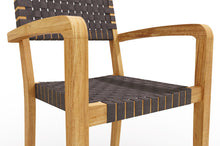 Curated Maison Clairene 5-Piece Square Teak Outdoor Dining Set with Stacking Armchairs