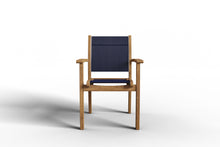 Curated Maison Perrin 5-Piece Square Teak Table Outdoor Dining Set w/ Stacking Armchairs