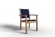 Curated Maison Perrin 5-Piece Square Teak Table Outdoor Dining Set w/ Stacking Armchairs