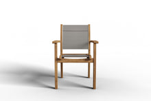 Curated Maison Perrin 5-Piece Square Teak Table Outdoor Dining Set w/ Stacking Armchairs