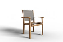 Curated Maison Perrin 5-Piece Square Teak Table Outdoor Dining Set w/ Stacking Armchairs