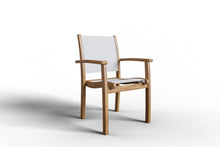 Curated Maison Perrin 5-Piece Square Teak Table Outdoor Dining Set w/ Stacking Armchairs