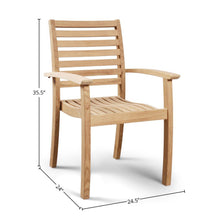 Curated Maison Ambre 5-Piece Round Teak Outdoor Dining Set with Lazy Susan