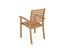 Curated Maison Ambre 5-Piece Round Teak Outdoor Dining Set with Lazy Susan