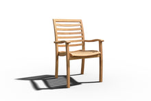 Curated Maison Mathieu 5-Piece Square Teak Outdoor Dining Set with Stacking Armchairs