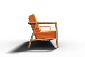 Curated Maison Daniele 4-Piece Teak Outdoor Patio Deep Seating Set w/ Sunbrella Cushions