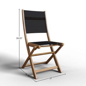 Curated Maison Lucas 3-Piece Round Teak Outdoor Bistro Set with Folding Table