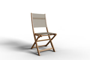 Curated Maison Lucas 3-Piece Round Teak Outdoor Bistro Set with Folding Table