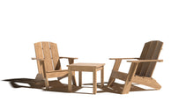 Curated Maison Aurele 3-Piece Teak Deep Seating Outdoor Adirondack Lounge Set