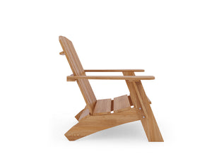 Curated Maison Aurele 3-Piece Teak Deep Seating Outdoor Adirondack Lounge Set