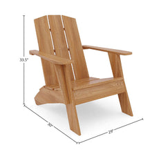 Curated Maison Aurele 3-Piece Teak Deep Seating Outdoor Adirondack Lounge Set