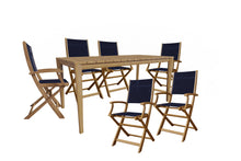 Curated Maison Cateline 7-Piece Rectangular Teak Outdoor Dining Set