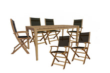 Curated Maison Cateline 7-Piece Rectangular Teak Outdoor Dining Set