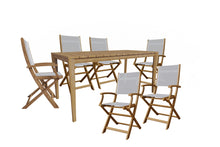Curated Maison Cateline 7-Piece Rectangular Teak Outdoor Dining Set
