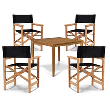 Curated Maison Cateline 5-Piece Square Teak Outdoor Dining Set