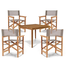 Curated Maison Cateline 5-Piece Square Teak Outdoor Dining Set