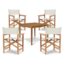 Curated Maison Cateline 5-Piece Square Teak Outdoor Dining Set