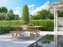 Curated Maison Aude 3-Piece Rectangular Teak Outdoor Picnic Dining Set